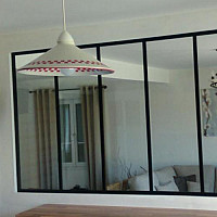 Cloison en verre et séparation vitrée